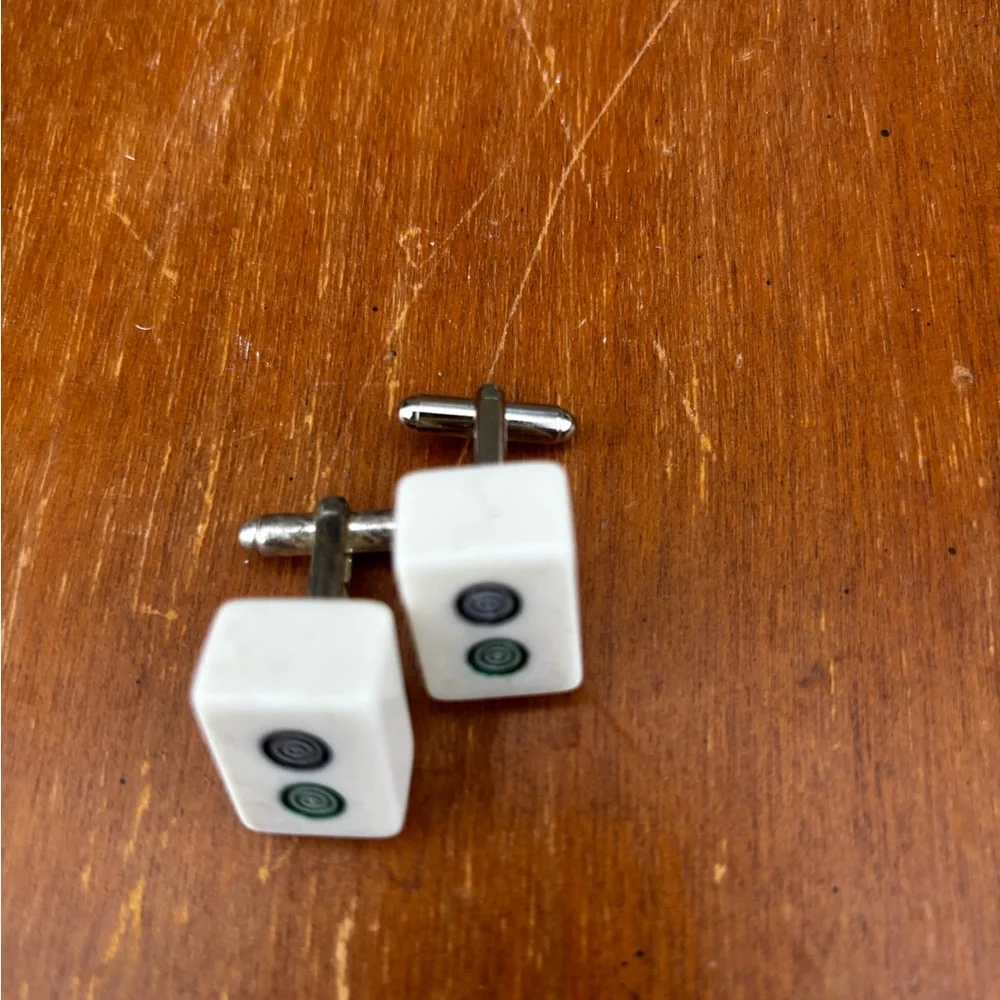 Two dots mini mahjong Cufflinks